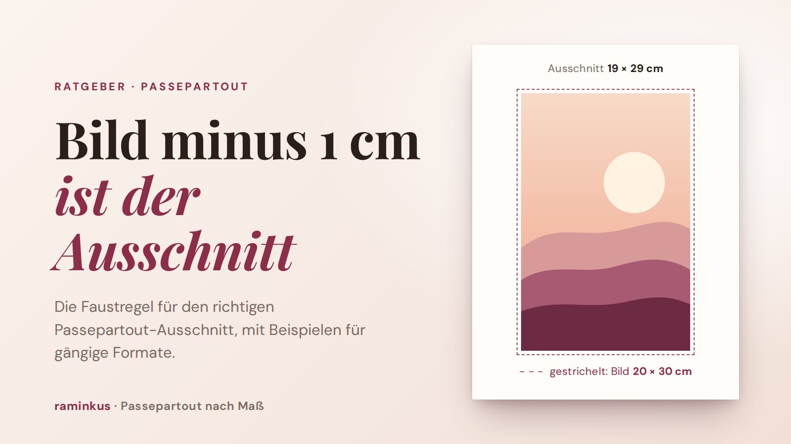 Passepartoutausschnitt richtig berechnen